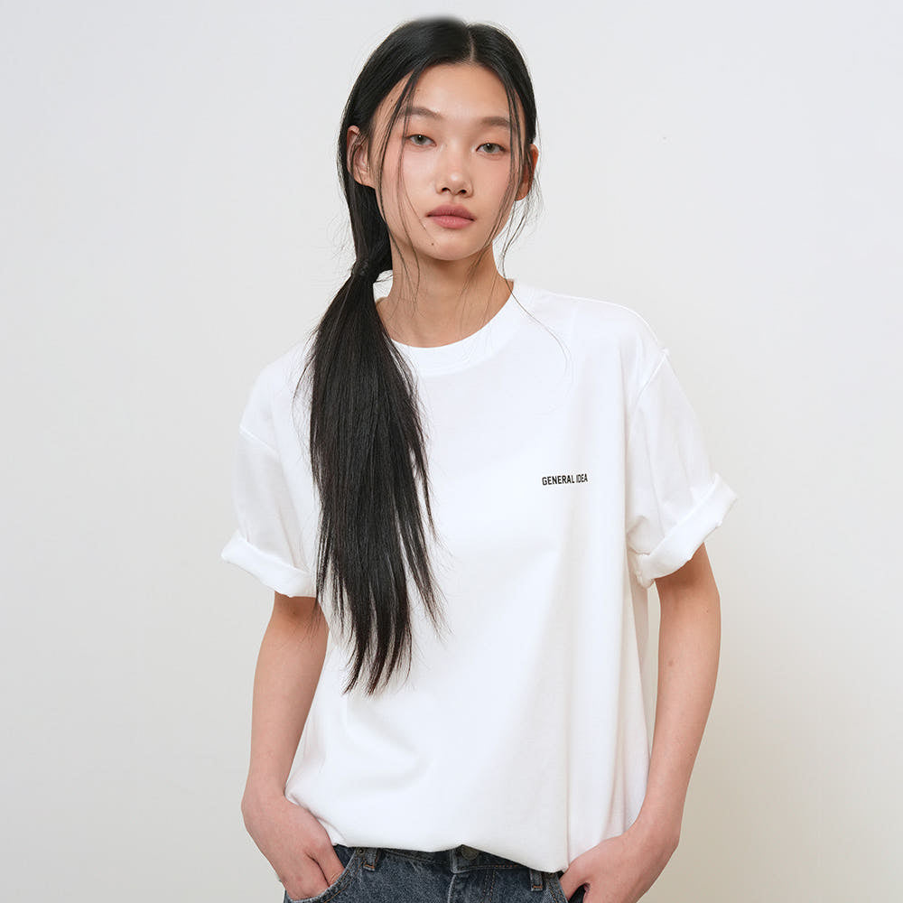[제너럴아이디어 [1+1] UNISEX 온도컷 쿨링 로고 반팔 티셔츠